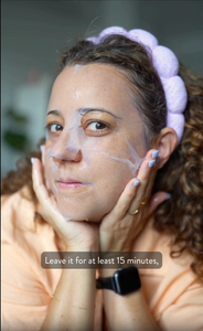 Hydrogel sheet mask tutorial, apply mask, remove mesh layer, use all the excess serum on your neck and décolletage. Leave for 15-30 mins and remove to reveal smooth, glowing skin.   